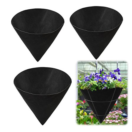 Avsmalnande Planteringsinsats (3 st) - Non-Woven Hängande Korg