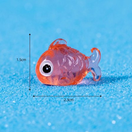 Fisk Miniaturer Glødende Figurer RØD