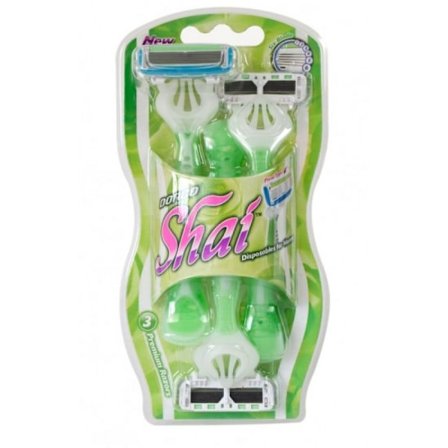 Rakhyvel för kvinnor,tjejer Shai6 3-pack 6-bladiga rakhyvlar