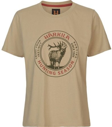 Härkila Stag Badge S S T-Shirt Women Sand