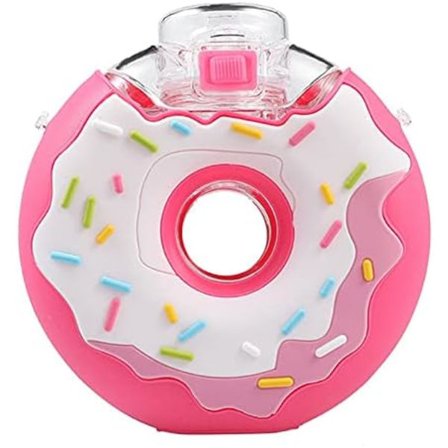 Børne Donut Flaske Donut Bærbar Kande med Strå Kinderga