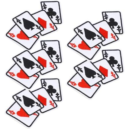 5 kpl Kangas Tarroja, Pokeri Ässä Vaatteet Silitys-Patch Pelaaminen Kortti Applique DIY Vaatteet Koriste Patch T-paita Jeans