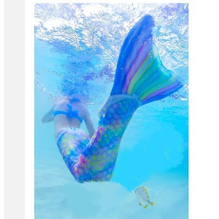Adult Reinforced Mermaid Tail For Swimming, Monofin Included