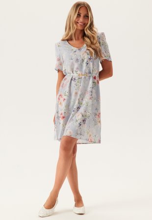 Ida Sjöstedt - Maya Dress - Blue Florals - Kläder - - Bubbleroom