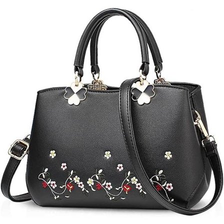 Kvinders Blomster Top Håndtag Håndtasker Skuldertaske Crossbody Taske Tote Damer Satchel PU Læder