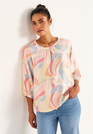 Cellbes of Sweden - Vevet bluse med struktur i flerfarget / mønstret for damer i størrelse 62/64