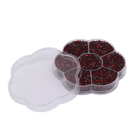 Strassikivet Kovat Kiiltävät DIY Lasiset Koristeelliset Pyöreät Kynsikivet Koruihin Laukut Askarteluun S601 Punainen