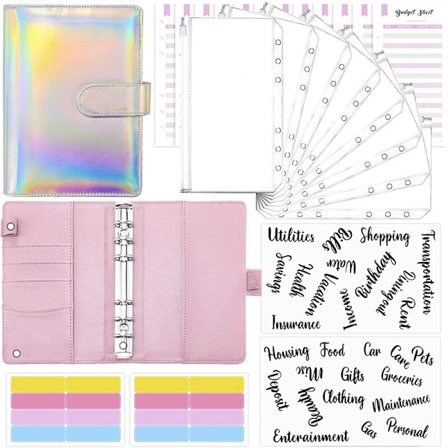 Budget Binder Set - Budget Binder med kontantenvelopes, kontantorganisator, pengebesparende binder, kontantenvelopes til budgettering B