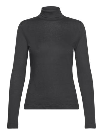 Women T-Shirts Long Sleeve Høyhalset Pologenser Svart Esprit Casual*Betinget Tilbud