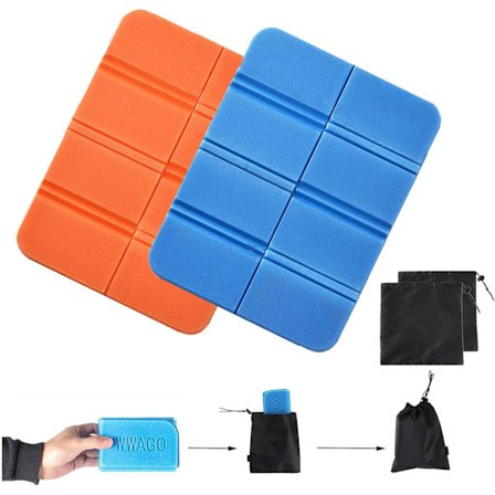 2PCS sammenleggbar skum sitteunderlag termisk isolert fuktsikker sammenleggbar sitteunderlag bærbar vanntett matte for utendørs camping park fotturer 