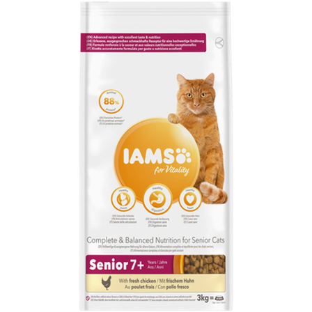 Iams - Cat Senior & Mature Succulent Roast Chicken Red 10 kg - Katt - Kattefôr & kattemat - Tørrfôr for katt - ZOO.no