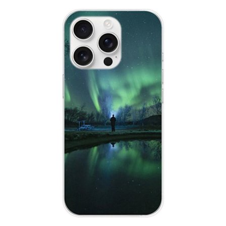 Siliconefodral - Kompatibel med Apple iPhone 16 Pro - design med norrsken
