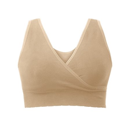 momkind Crossover Bra Sand S/M, Tøj & Bolig, Ammetøj, Amme-bh'er