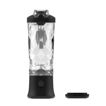 Juicer 600ml, USB-laddning Färsk Frukt Juice Blender (Svart)