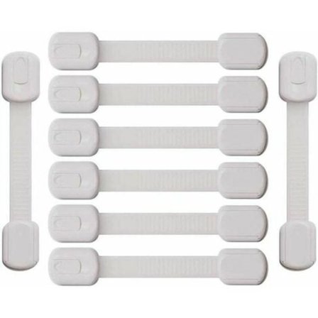 Sikkerhetslås for barn, skaplås for barn, 8 stk barnesikre låser, skaplåser og sperrer, barnesikkerhet, barnebeskyttelse for dører og skuffer