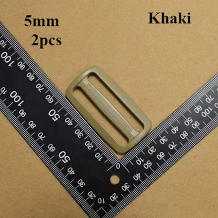 2stk Tri Glide Slider Ladder Lock Spenner KHAKI 5,0MM