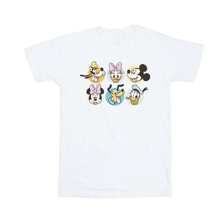 Disney Herr Mickey Mouse Och Vänner Ansikten T-shirt XXL Vit