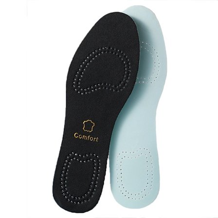 Svarta Läderinnersulor - Äkta Läder & Latex Komfort, Andningsbara & Stötdämpande