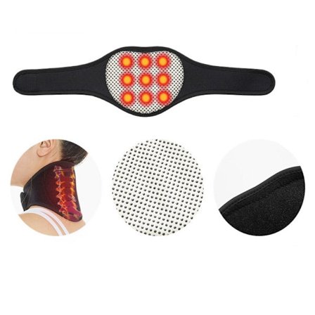 Halsbånd Belte Nakkemassasjeapparat SVART 9 MAGNETER 9 MAGNETER