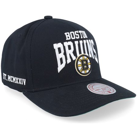 Mitchell & Ness - NHL Svart adjustable Keps - Boston Bruins Big Time Pro Black A-Frame Adjustable @ Hatstore