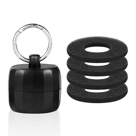 Resande smycken Hållare Ring Hållare Nyckelring SVART