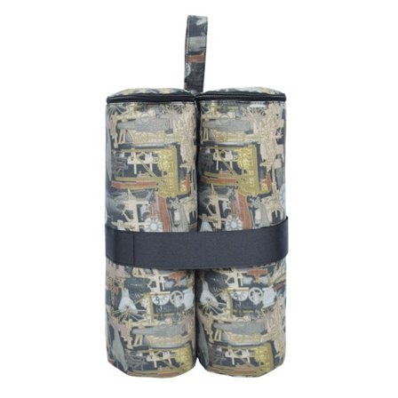 4-pack Gazebo Sandvikter i kamouflagemönster, tunga vikter, industriell kvalitet, kraftiga, benvikter, benvikter, solskyddstält