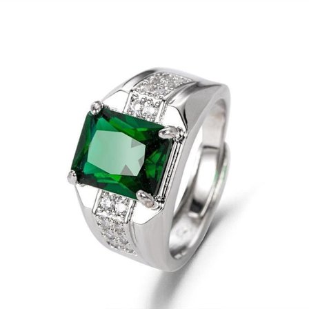 Elegant ring for men in gold green & blue royal style