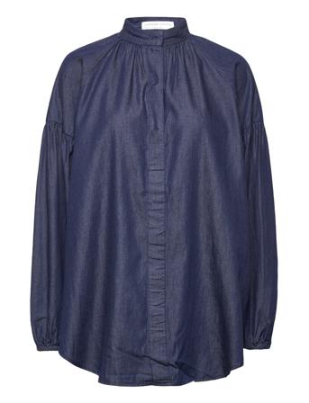 Denim Poem Shirt Bluse Langærmet Blå Cathrine Hammel