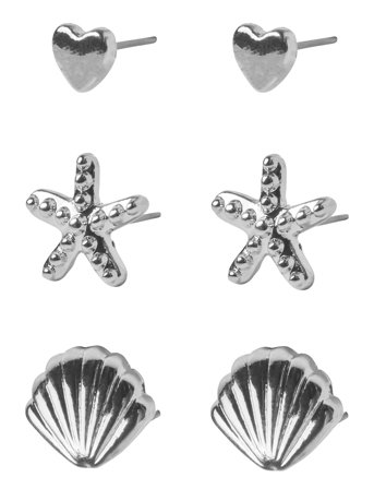 Nlfsea 3P Small Earrings Silver LMTD