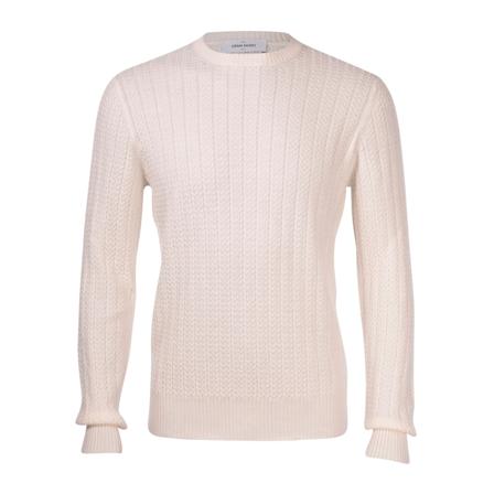 Paolo Fiorillo Capri, Round-neck Knitwear Biały, Mężczyzna, Rozmiar: M