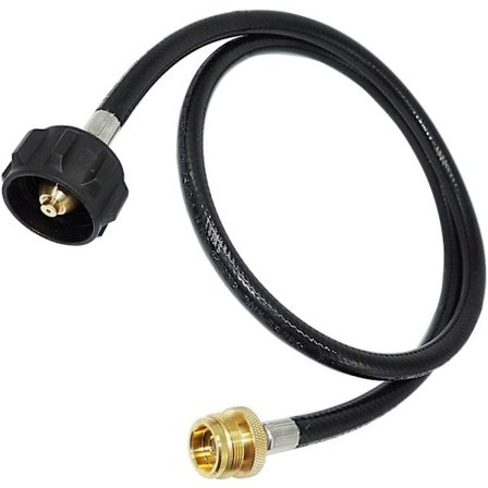 Propangas-slangadapter, ansluter 1 lb grill till 20 lb gasbehållare, för bärbar grill, Buddy-värmare, bordsspis, stekhäll - koppling (1 st, svart)