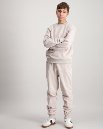 Zeke Essential Logo Print Joggers Beige Bukser Gutt - Kids Brand Store