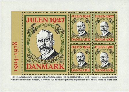 Danmark - Souvenirark 1978 - Postmester Einar Holbøll - Postfrisk