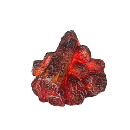 Kol LED-lampa Konstgjord LED-öppen spis Realistiskt trä Glödande brinnande låga Flamlös öppen spis Lampa för heminredning (Böna)