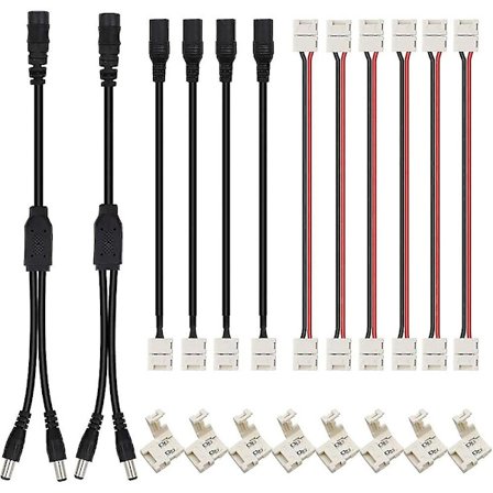 LED Lysbjælke Stikkontakt Sæt 2 Pins 8mm 10mm til 3528 5050