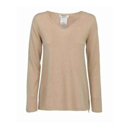 Max Mara, V-neck Knitwear Beżowy, Kobieta, Rozmiar: S