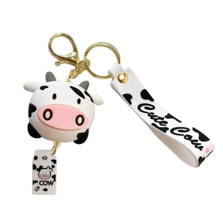 Söt ko nyckelring Tecknad ko Ny design skick bilnyckelringar A - high quality