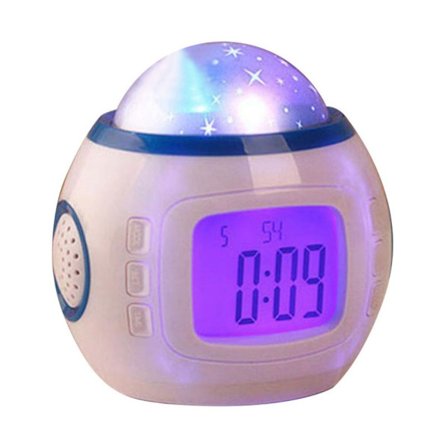 Rum Sky Star LED Nattlampa Projektor Sovrum Musik Datum Tid Alarmklocka