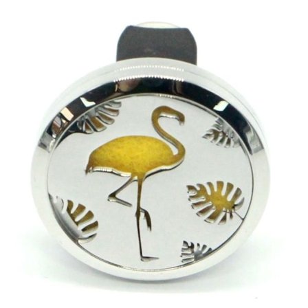 Zen'Arôme Duftspreder Bil Flamingo Clip'Arôme - Duftspreder og Æteriske Olier - Rustfrit Stål + 5 Genanvendelige Sugerør