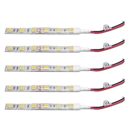5 st 10 cm Vattentäta Röda 5050 LED-Strips DC 12V Husvagn Båt Bil