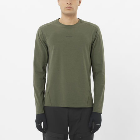 Salomon - Men's Baselayer Tops Trackline Ls Tee M - Grape Leaf