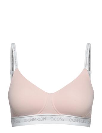Lght Lined Bralette Lingerie Bras & Tops Soft Bras Tank Top Bras Rosa Calvin Klein