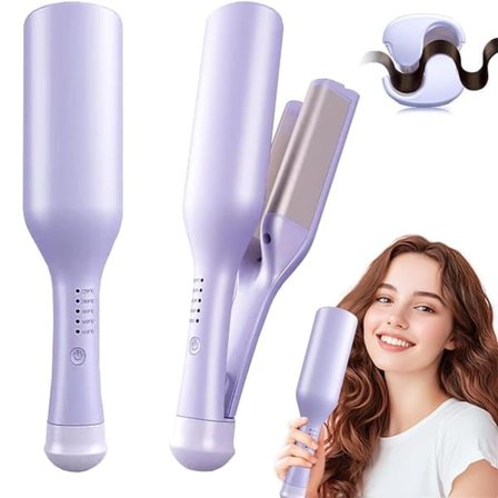 Kiharrin 32 mm – Ranskalainen aaltokiharrin 5 säädettävällä lämmöllä 140–220 °C, älykäs automaattinen virrankatkaisu