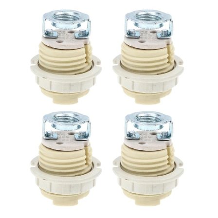 4 stk. E12 Sokkel G9 Lampeholder G9 Lysekrone Lampeholder Lampefod Erstatningslampe Pære Kontaktadapter G9 Keramisk Lampeholder