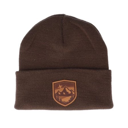 Wild Spirit - Brun cuff Beanie - Starry Mountain Patch Brown/Chocolate Beanie @ Hatstore