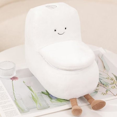 Jellycat Sjove Puder Blød Toiletkummeformet Pude Søde Puder til Sofa, Nyhed Kaste Plys Pude Sjove Dekorative Puder til Senge Sofa Soveværelse
