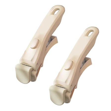 Avtagbart handtag för kastruller och stekpannor, universellt avtagbart handtag för alla köksredskap (2 stycken, beige vit)