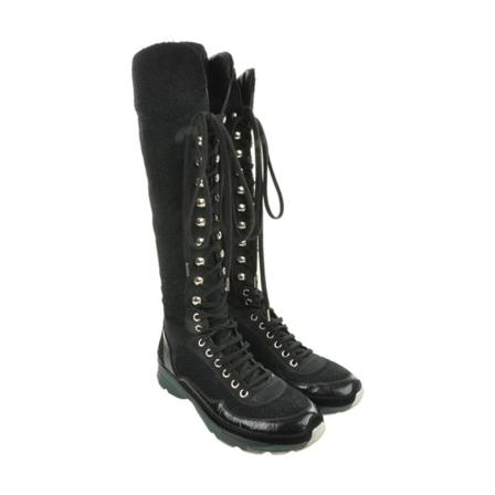 Chanel Vintage Pre-owned Støvler Sort, Dame, Størrelse: 38 EU
