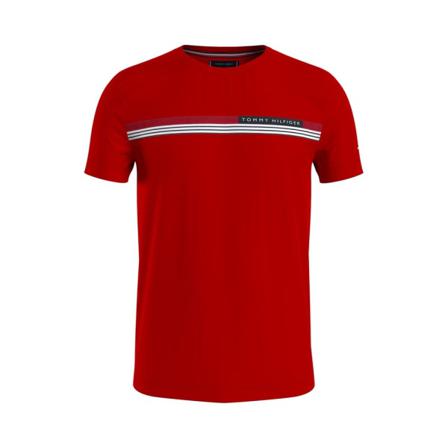 Shirts Tommy Hilfiger Corp Chest Front Logo Tee Röda 174 - 178 Cm/m