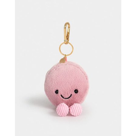 Jellycat Amuseables Rosa Mia Macaron Veskeanheng Plysj Nøkkelring Leke NWT 2025